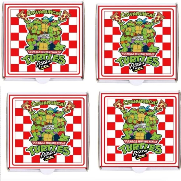 Mini Pizza Time Pizza Box Design, (10 Pack) (5" Length x 5" Width x 1.5" Depth) - Picture 2 of 4